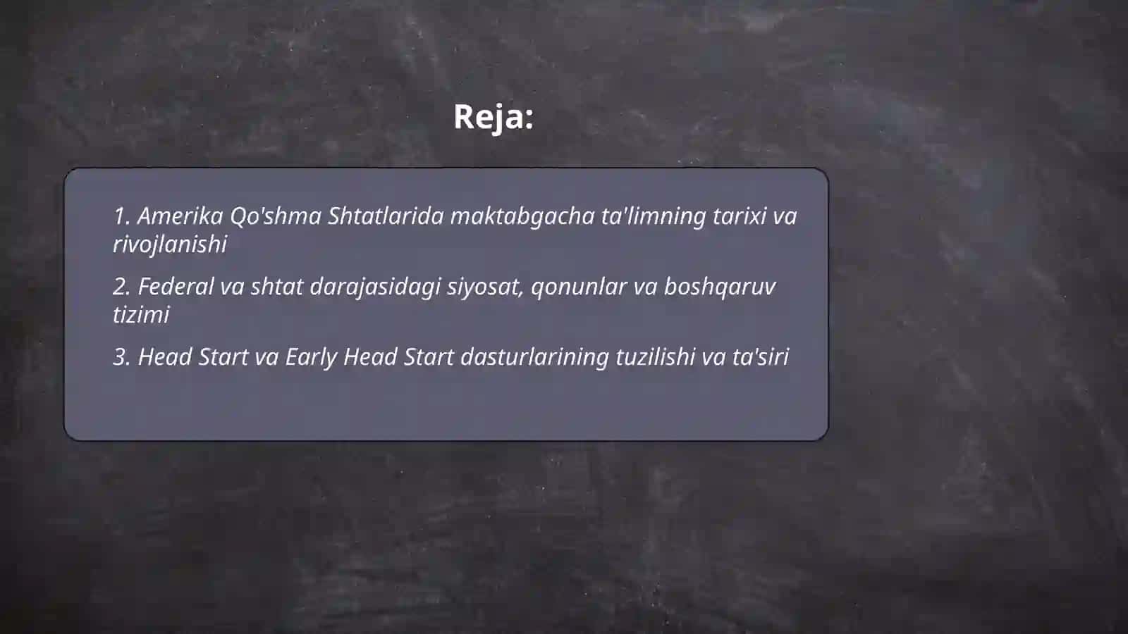 Amerika Qóshma Shtlatlarining maktabgacha ta'lim tizimi 2