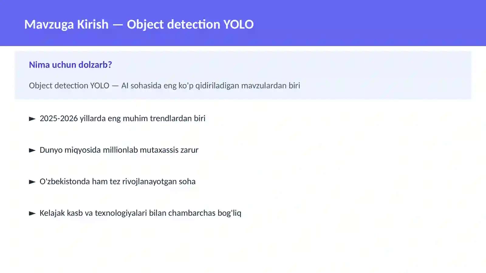 AI | DEEP LEARNING VA NEYRON TARMOQLAR 2