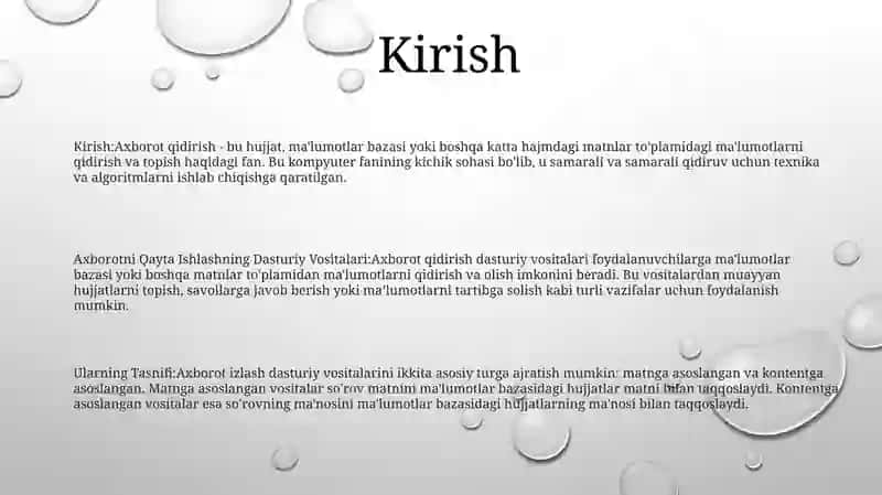Axborotni Qayta Ishlashning Dasturiy Vositalari Va Ularning Tasnifi 2