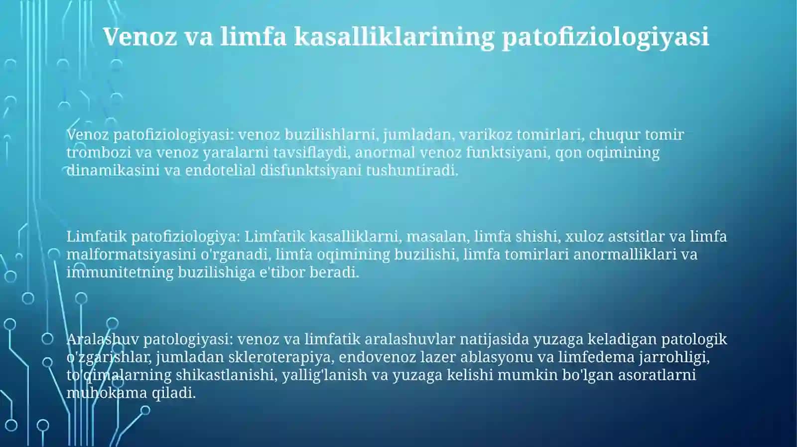 Vena Va Limfa Tomirlari Patologiyasi 2
