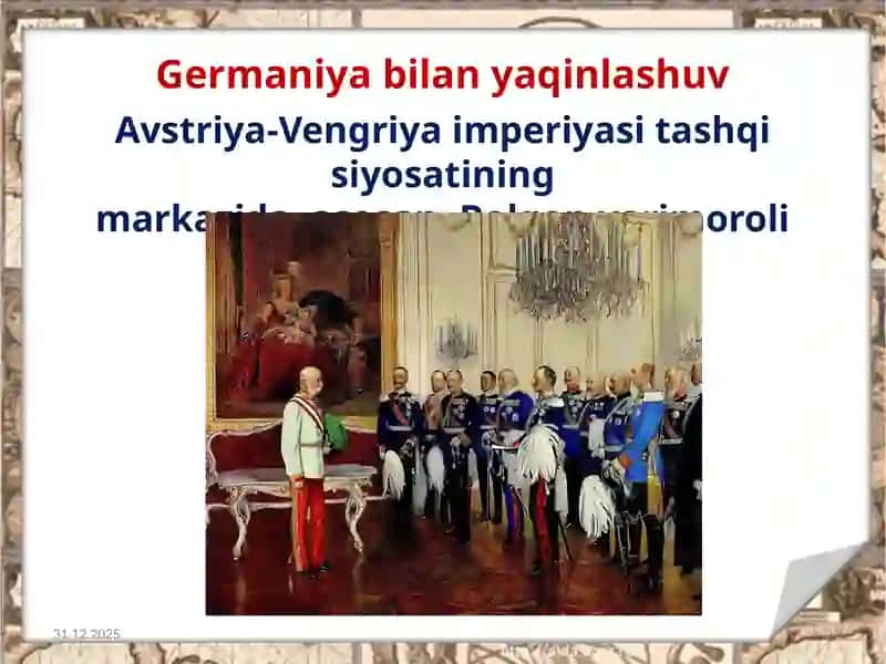 Avstriya-Vengriya imperiyasi tashqisiy o'sati 2