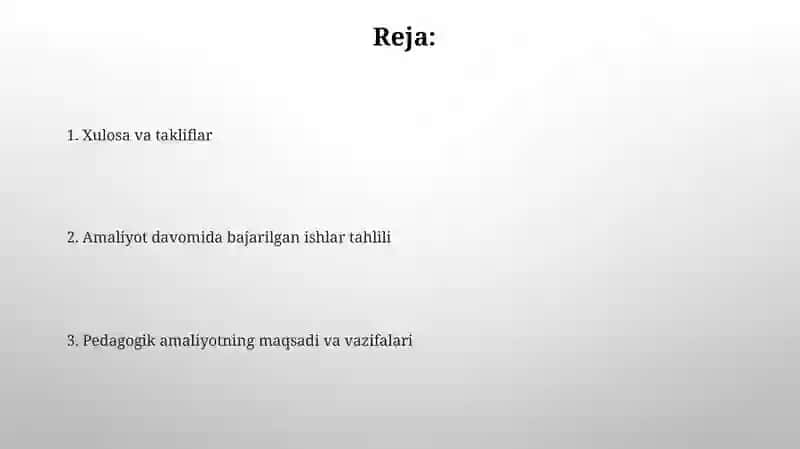 Malakaviy pedagogik amaliyot hisoboti 2