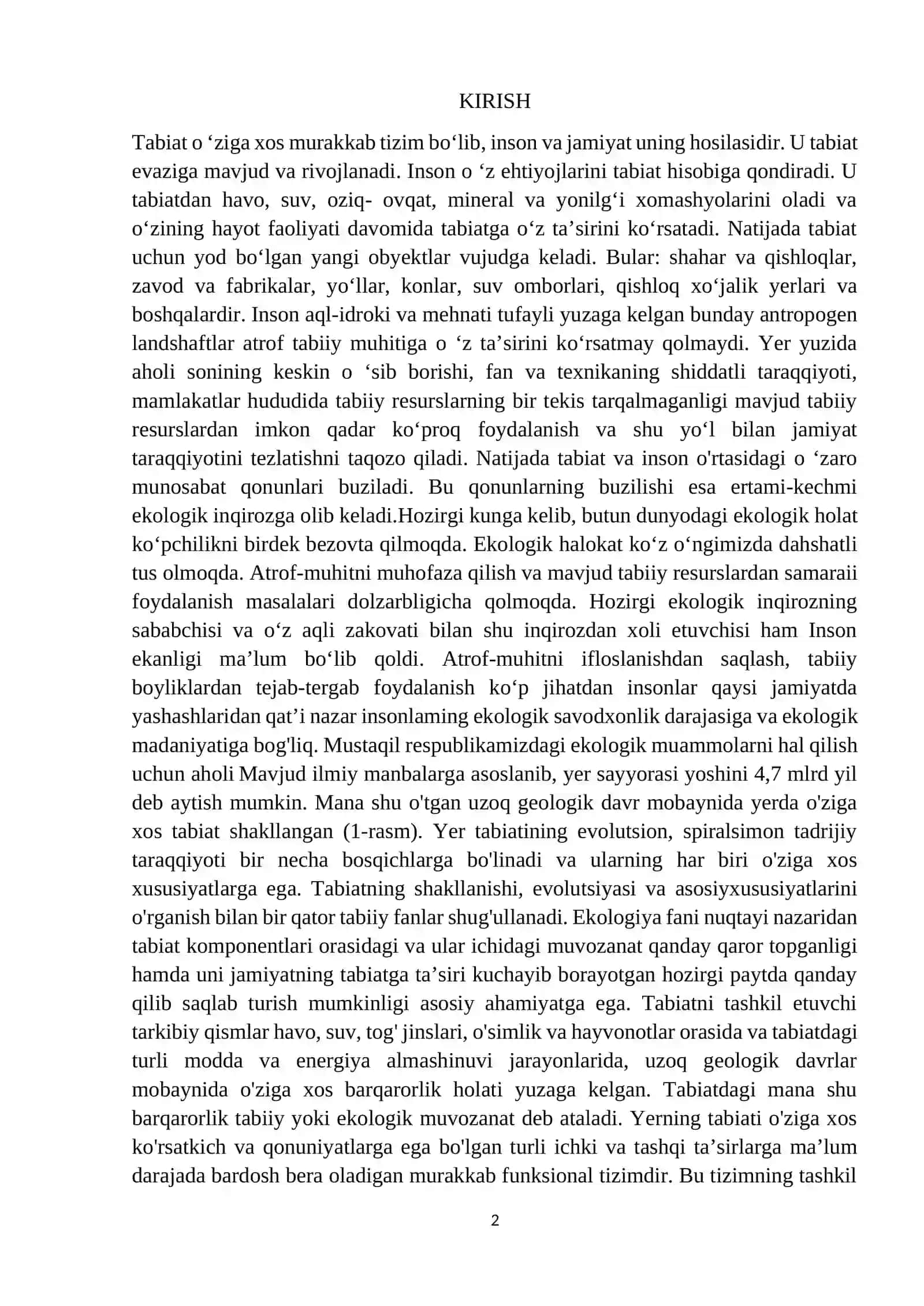 Ekologik Ekspertiza va Tabiat 2