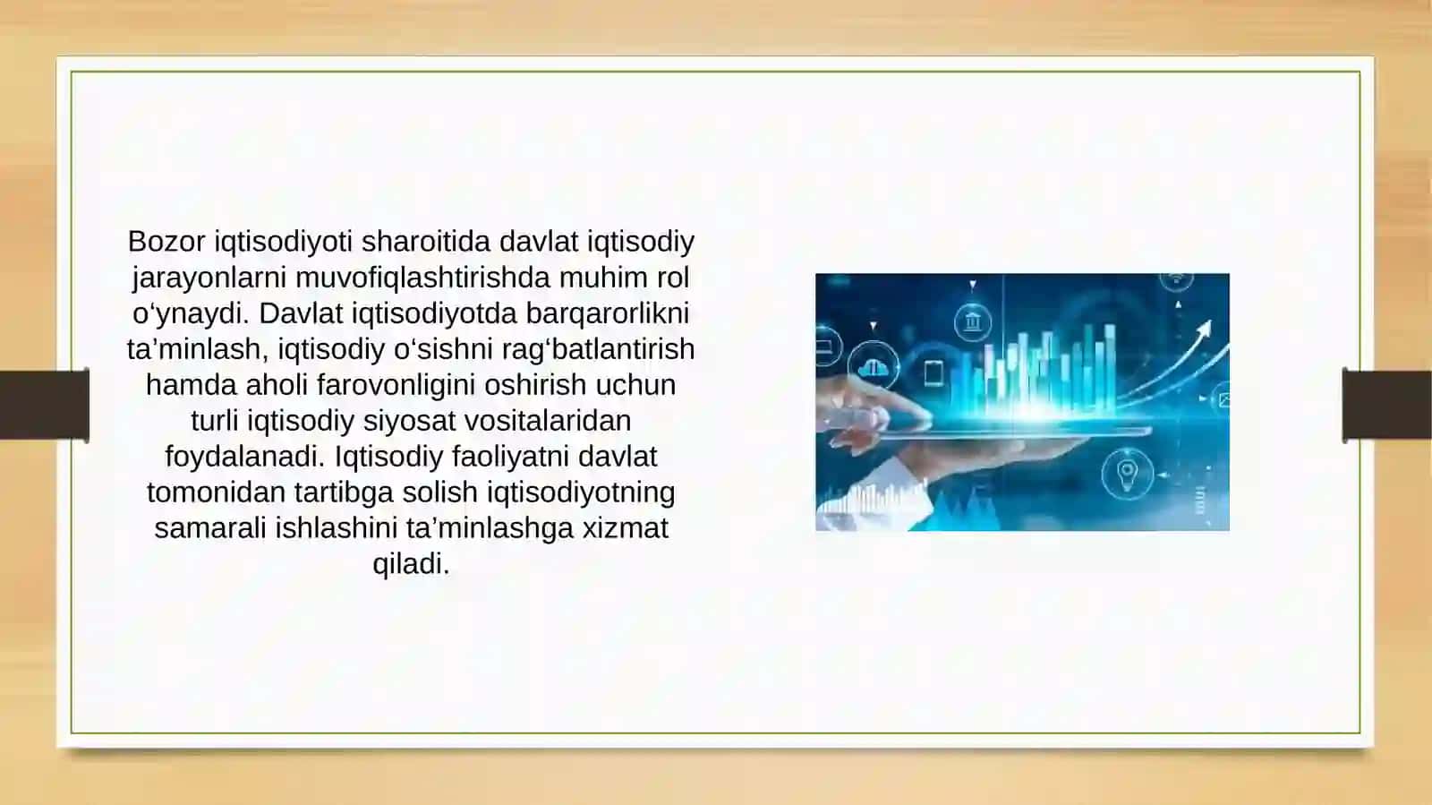 Iqtisodiy faoliyatni davlat tomonidan tartibga solish samaradorligi 2