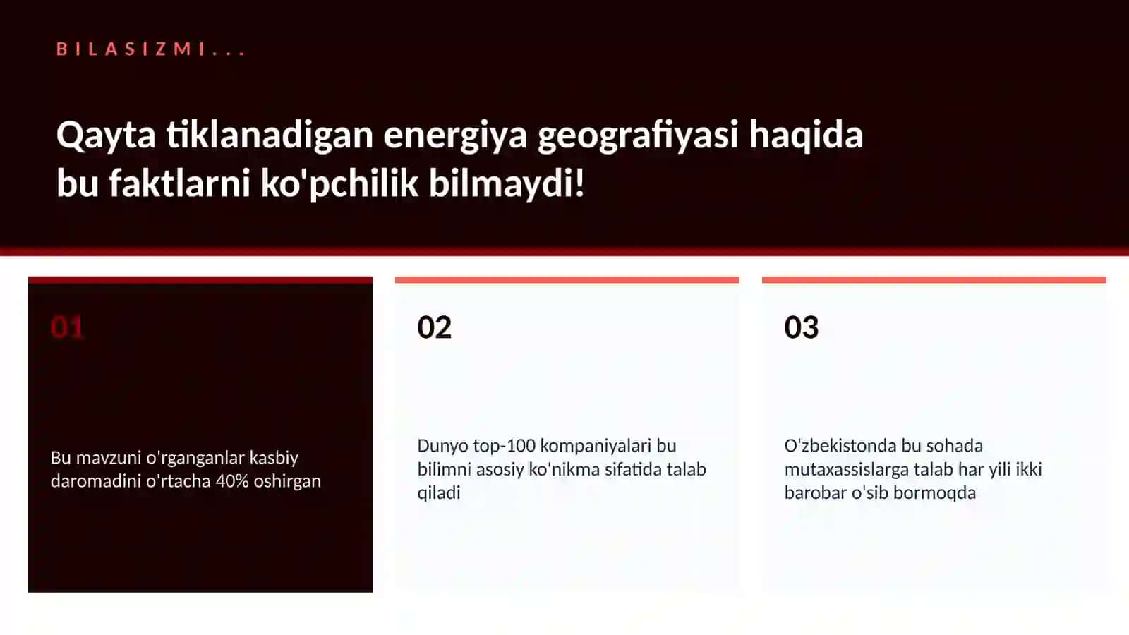 Qayta tiklanadigan energiya geografiyasi 2