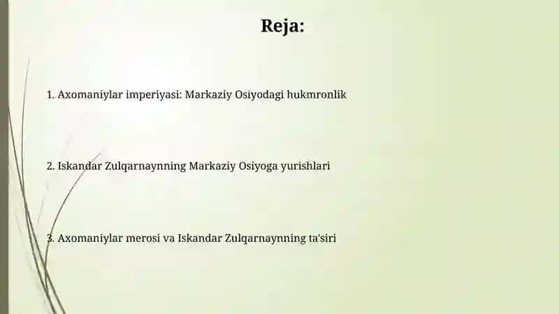 Ahamoniylar va Aleksandr Makedonskiy yurishlari davrida O'rta Osiyo 2