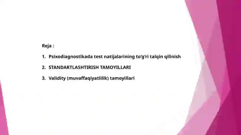 Psixologik test natijalarini normallashtirish va standartlashtirish tamoyillari 2