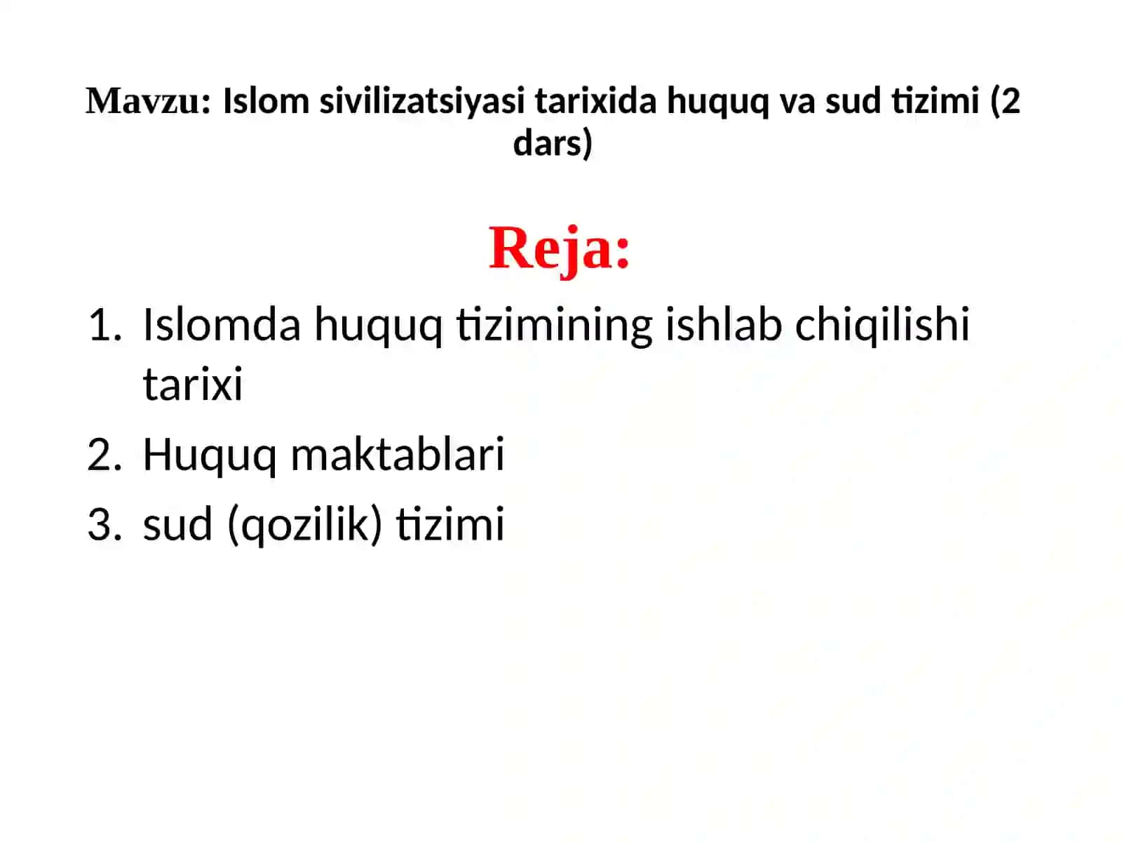 Islom sivilizatsiyasi tarixida huquq va sud tizimi 2