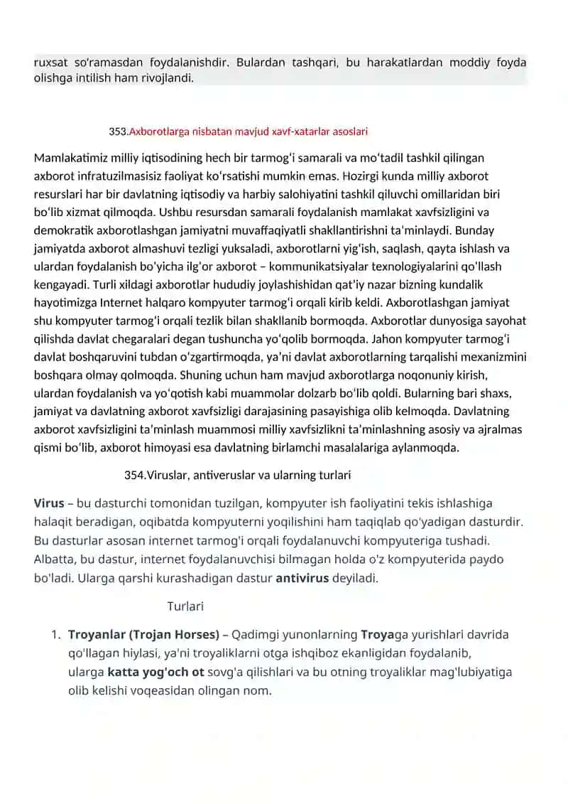 Axborot xavfsizligini asosiy tushunchalari 2