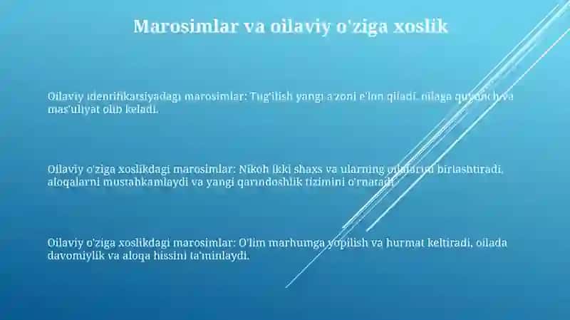 Oilaviy Maishiy Marosimlar 2