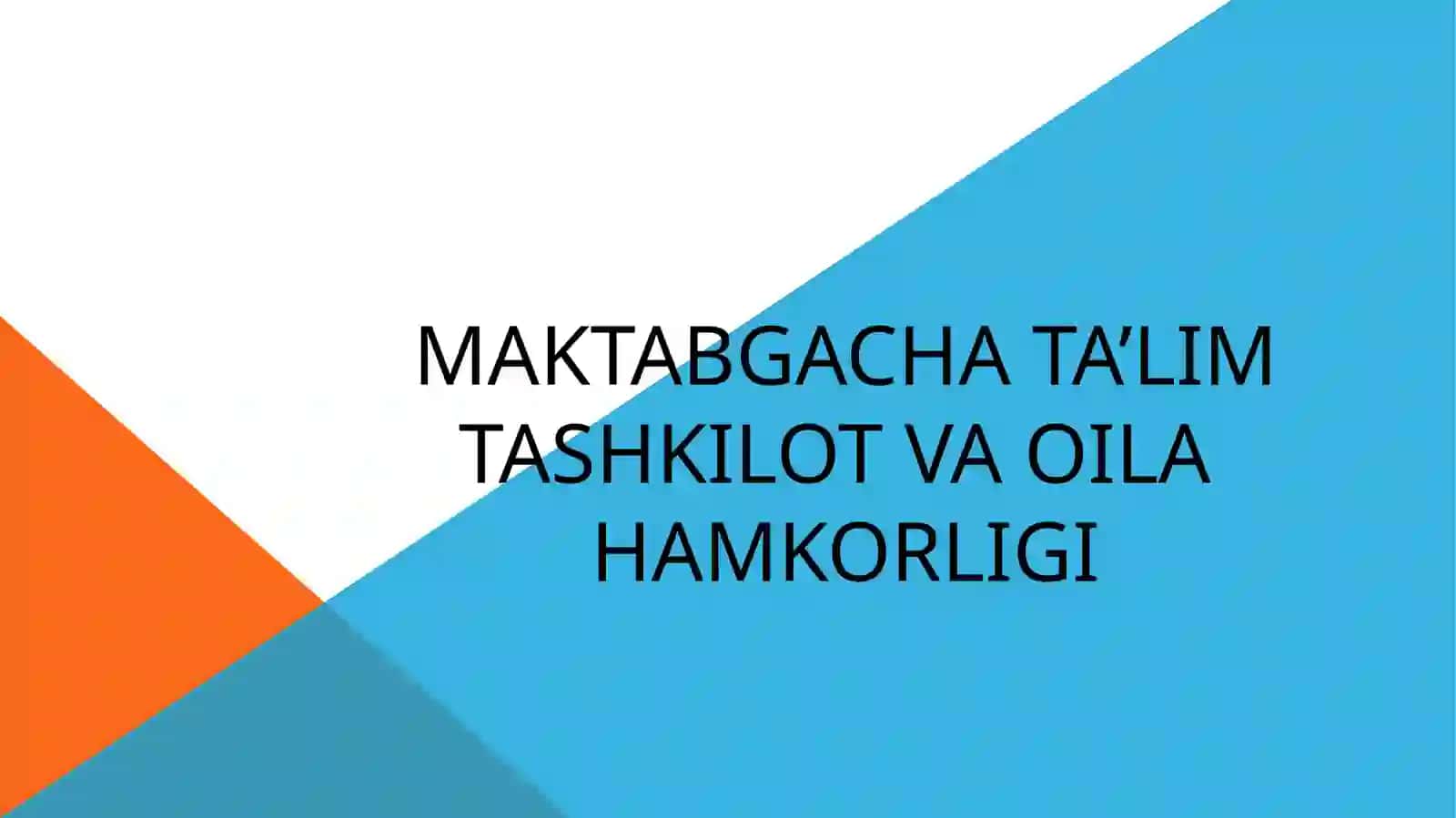 Makatabgacha ta’lim yo’nalishi 06/22 guruh talabasi 2