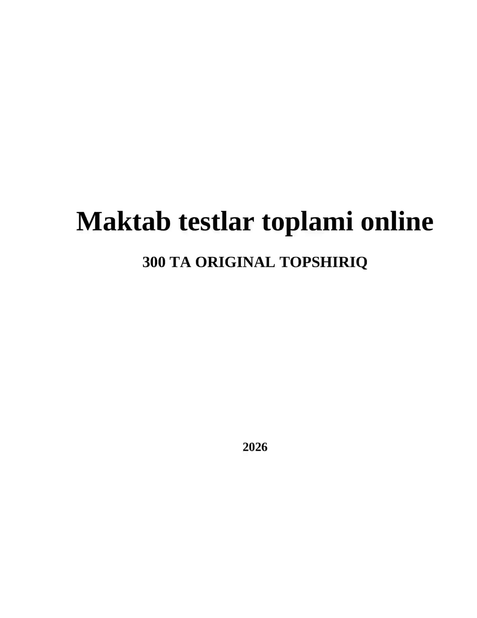 Maktab testlar toplami online 2