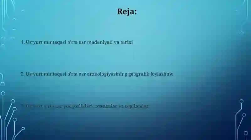 Ustyurt hududi òrta asrlar arxeologiyasi 2