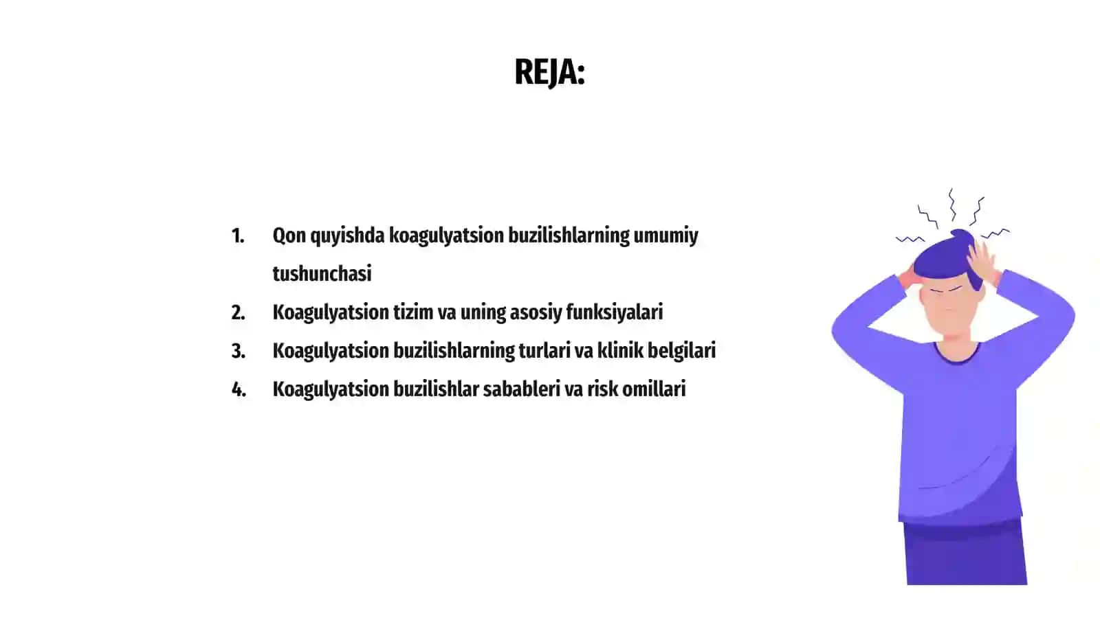 Qon quyishda koagulyatsion buzilishlar; tuzatish tamoyillari 2