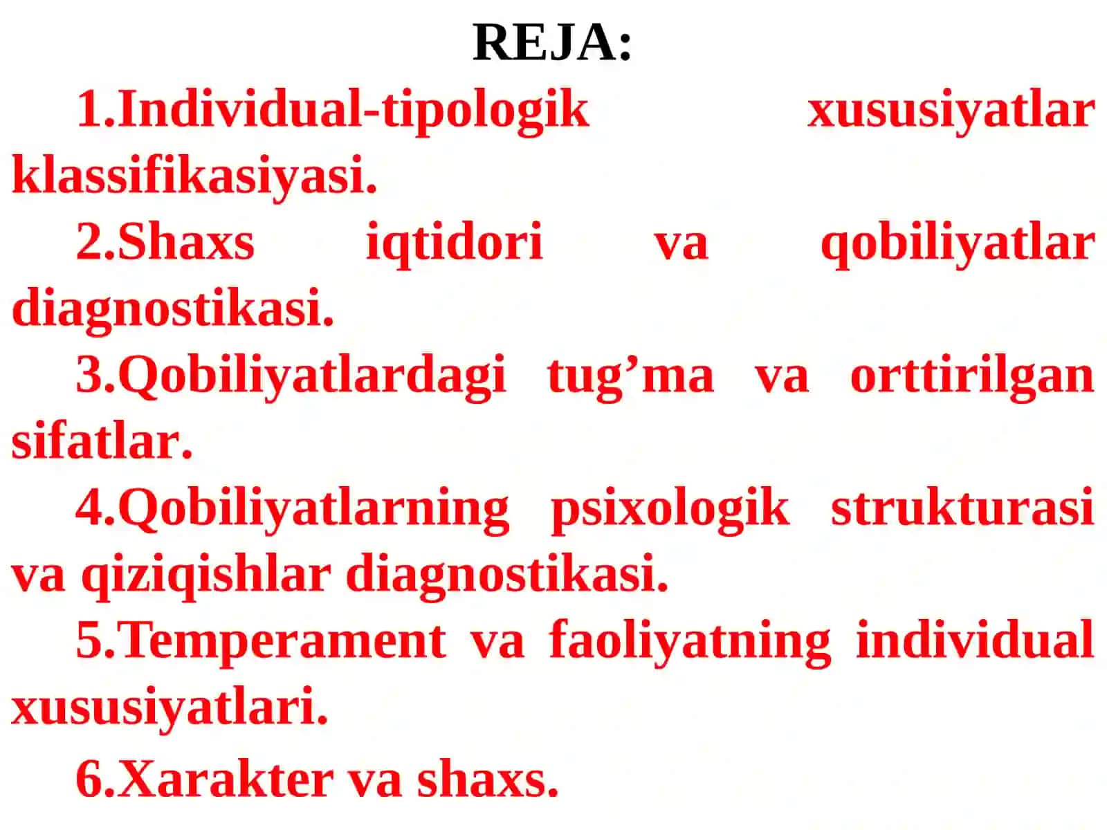 Individual-Tipologik Xususiyatlar Klassifikatsiyasi 2