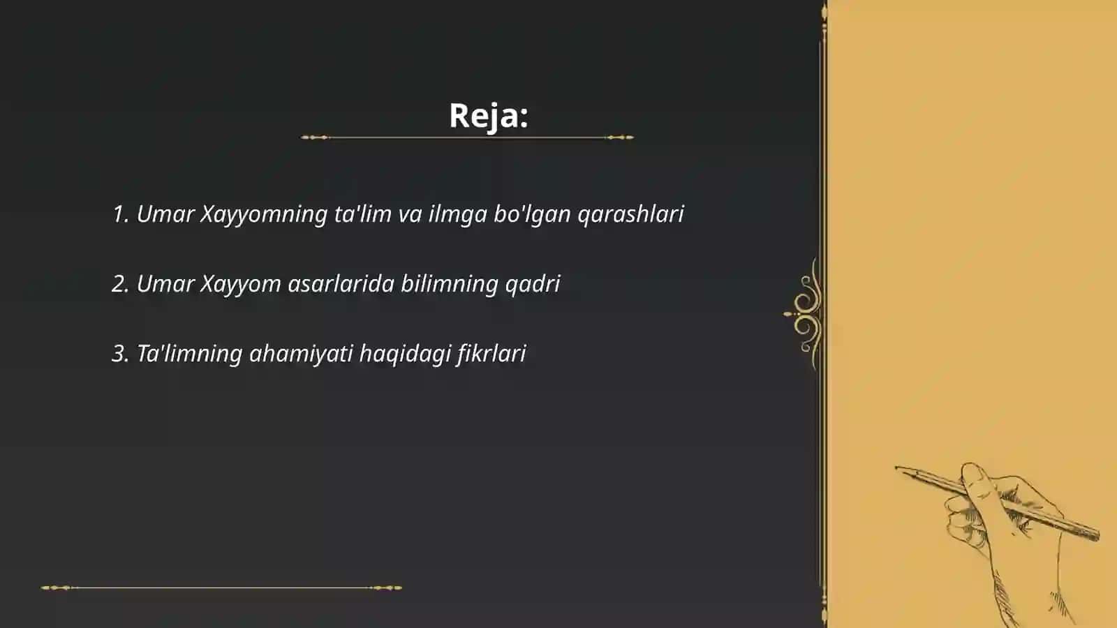 Umar Xayyomning talim tarbiyaga oid fikrlari 2