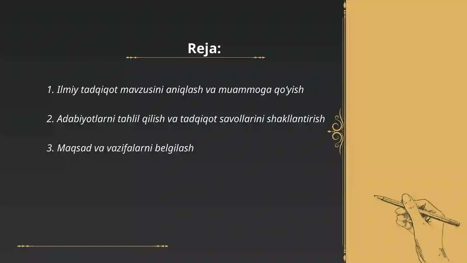 Ilmiy tadqiqot algoritm 2