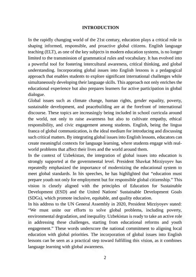 Integrating Global Issues into English Language Teaching 2
