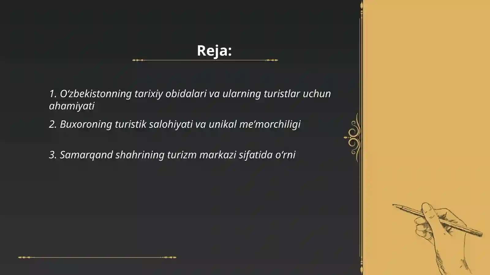 Oʻzbekiston turizmining rivojlanishi 2