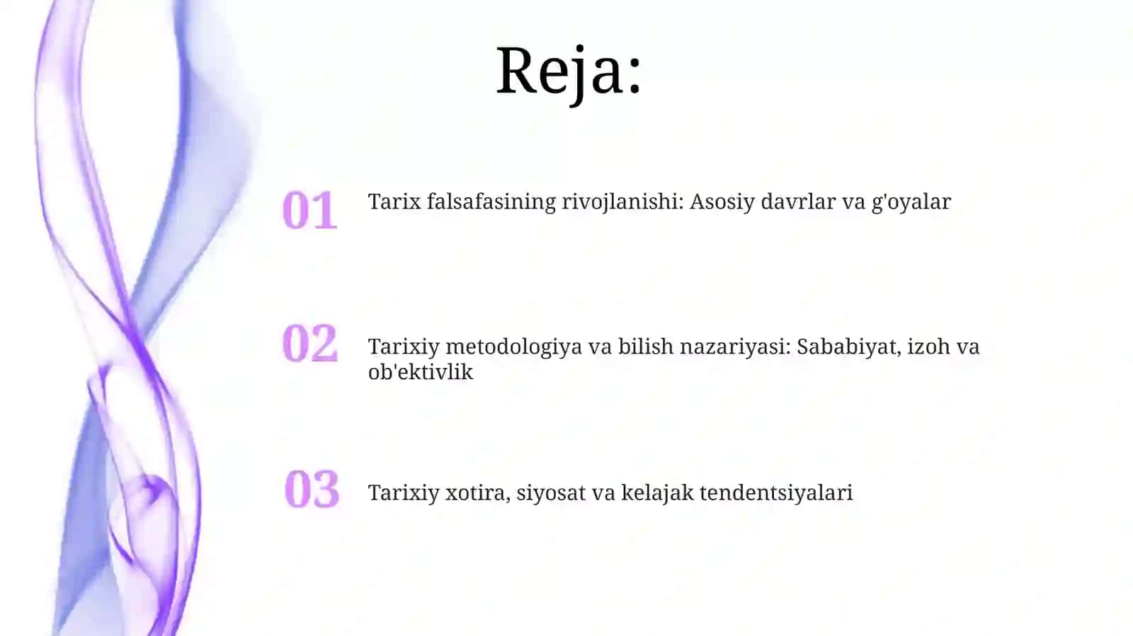 Tarix falsafasining rivojlanishi: Asosiy davrlar va g'oyalar 2
