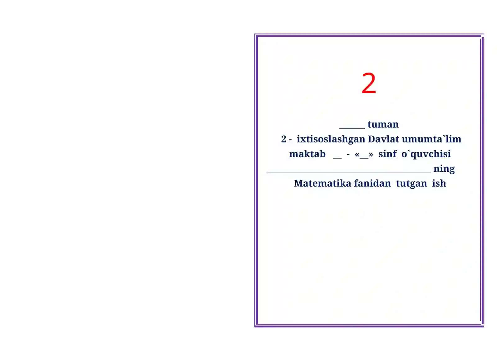 DAFTAR MUQOVASI 2026 YIL BARCHA FANLARDAN 2