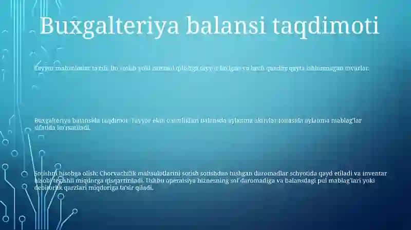 Tayyor Mahsulot (Tovar, Ish, Xizmat)Lar Va Ularning Sotilishini Hisobga Olish 2