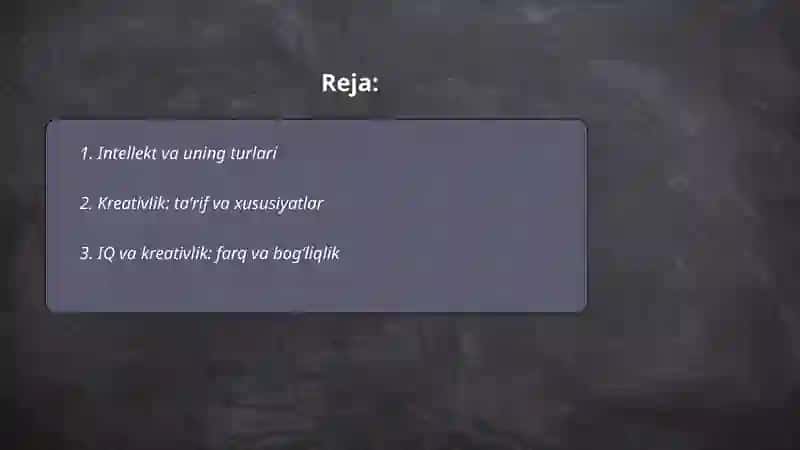Intellekt va Kreativlik 2