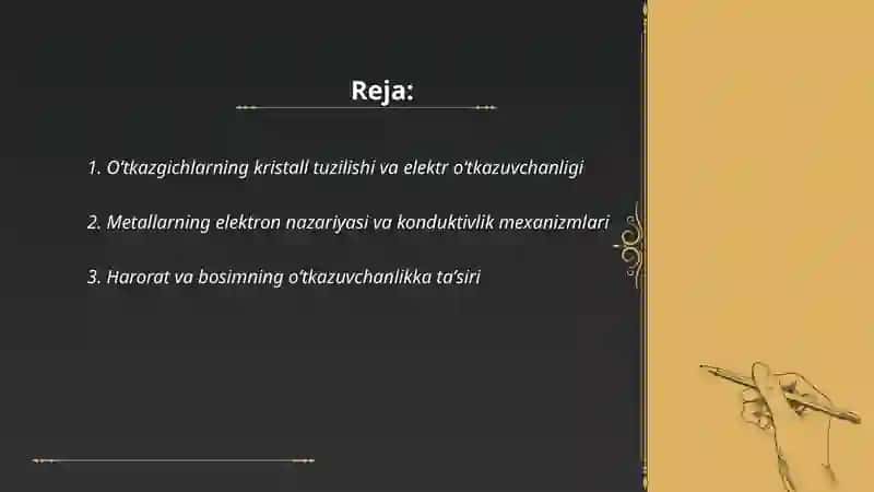 Oʻtkazgichlar,yarimoʻtkazgichlar va dielektrik materiallar 2