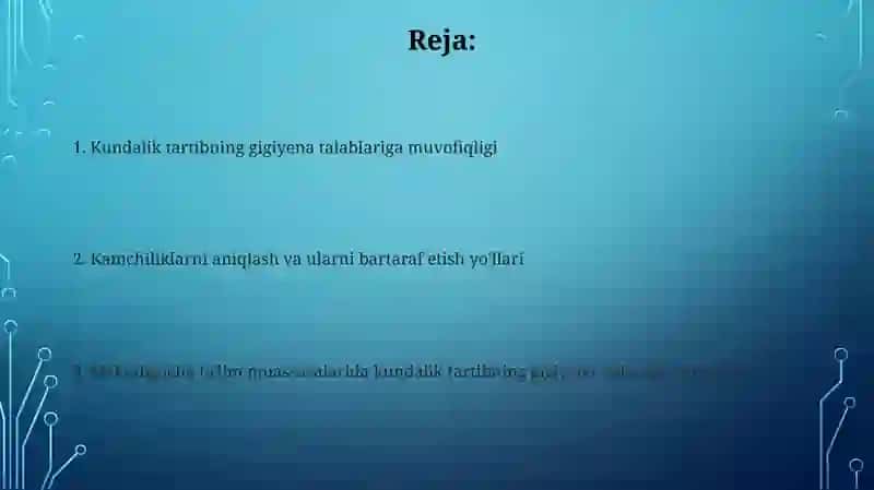 Kun tartibini gigiyenik baholash 2