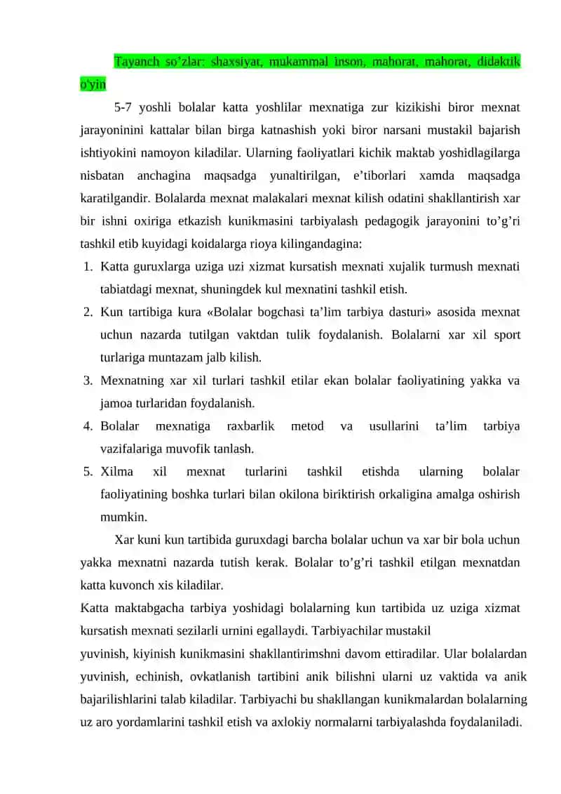 Bоlalarni maktabga tayyorlash 2