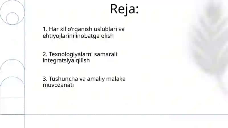 Matematika o‘qitish maxsus metodikasi fanining umumiy masalalari 2