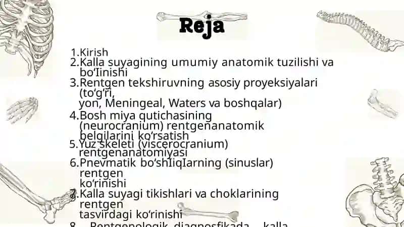 Kalla suyaklarining rentgenatomiyasi 2