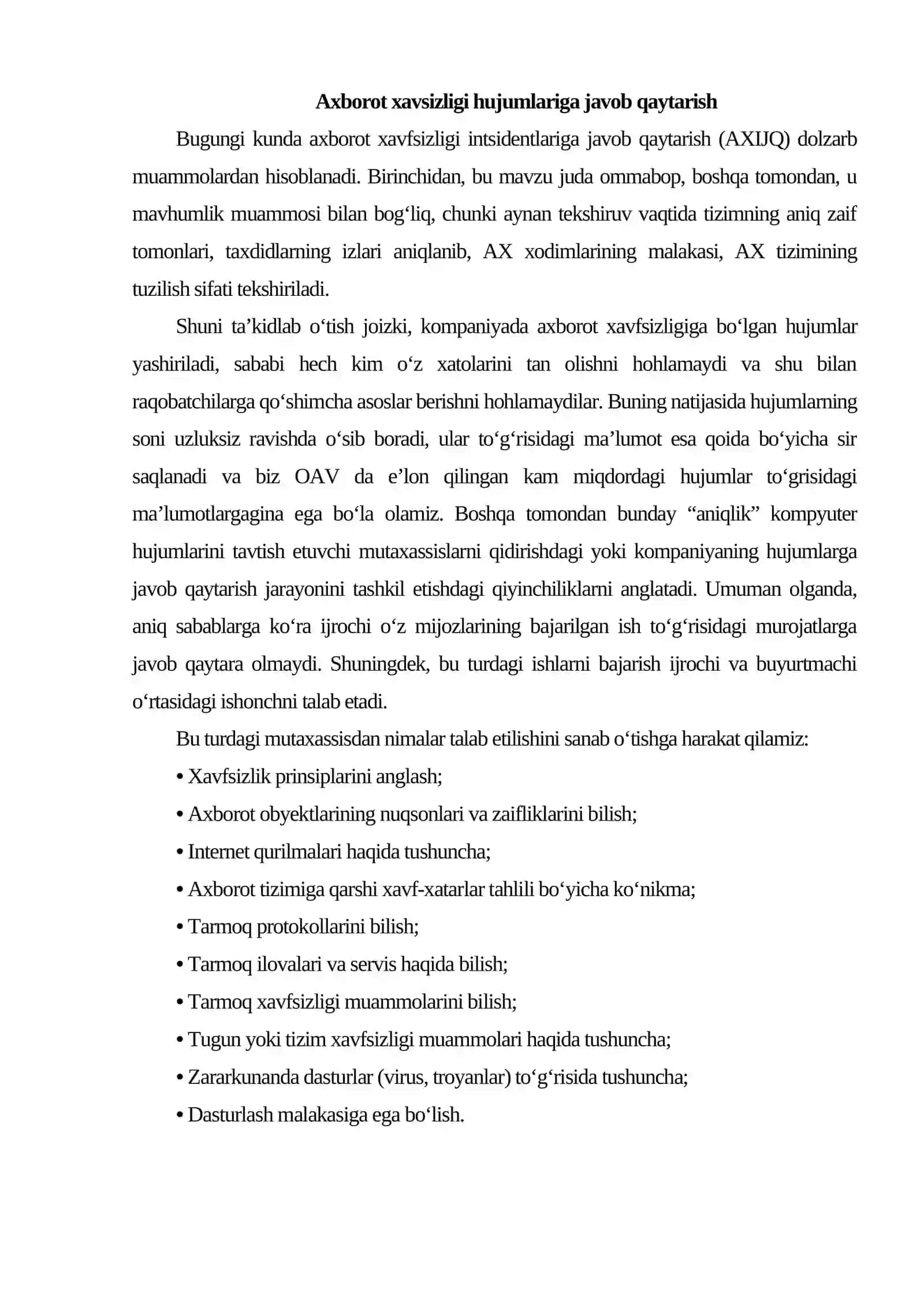Axborot xavfsizligi intsidentlariga javob qaytarish guruhi 2