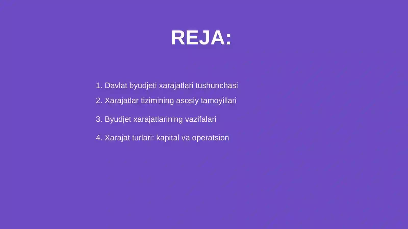 Davlat byudjeti xarajatlar tizimi 2