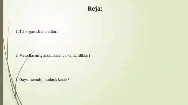 Til o'rganish usullari 2