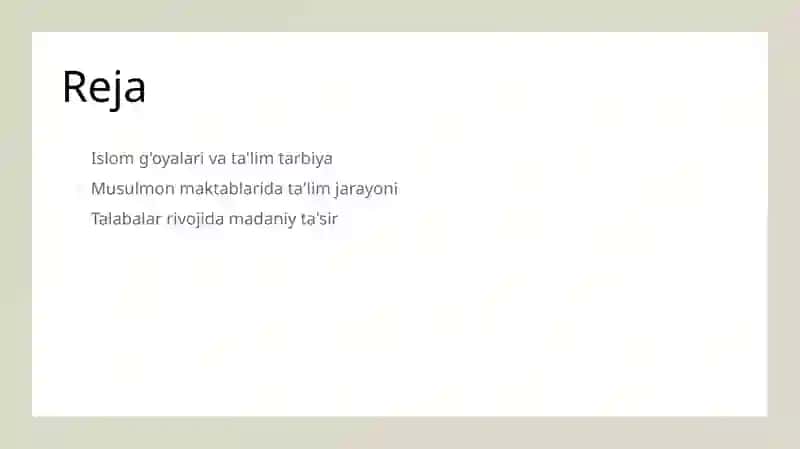 Islom g'oyalari va ta'lim tarbiya 2