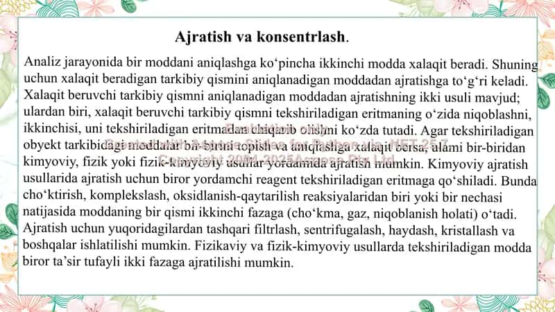 Distillatsion ajratish va konsentrlash usullari 2
