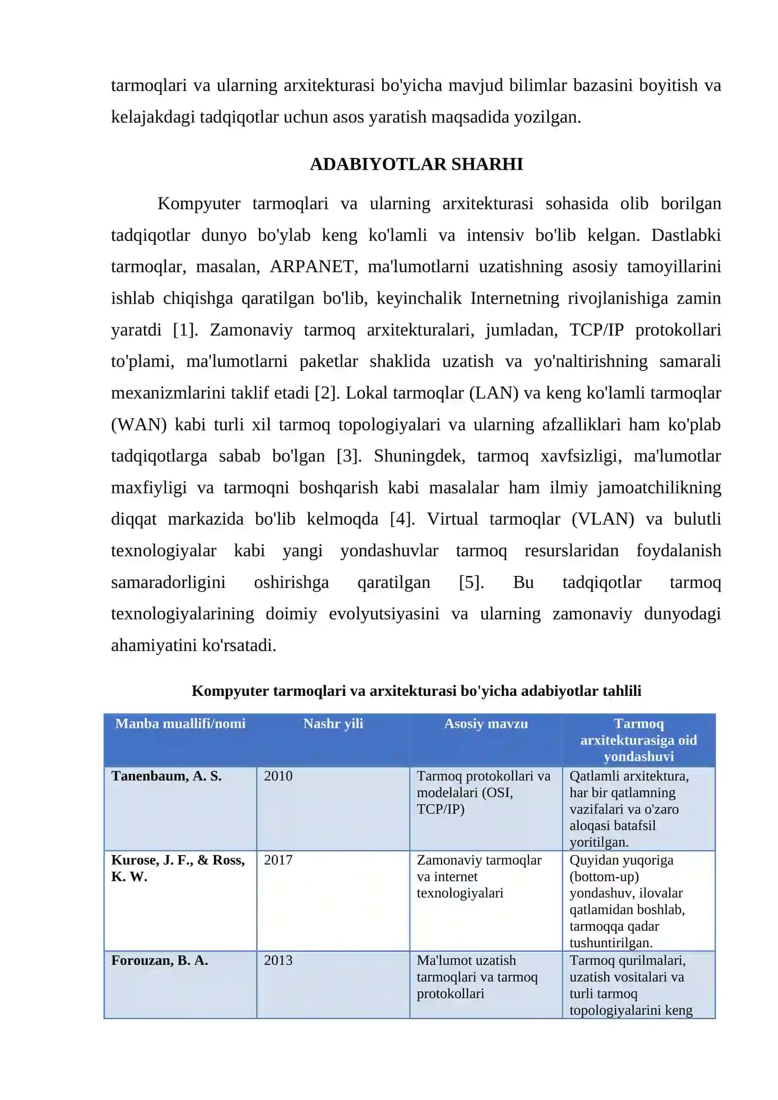 KOMPYUTER TARMOQLARI VA ULARNING ARXITEKTURASI 2