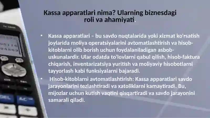 Kassaapparatlari, onlayn kassa yoki virtual kassalardan foydalanish tartibi 2