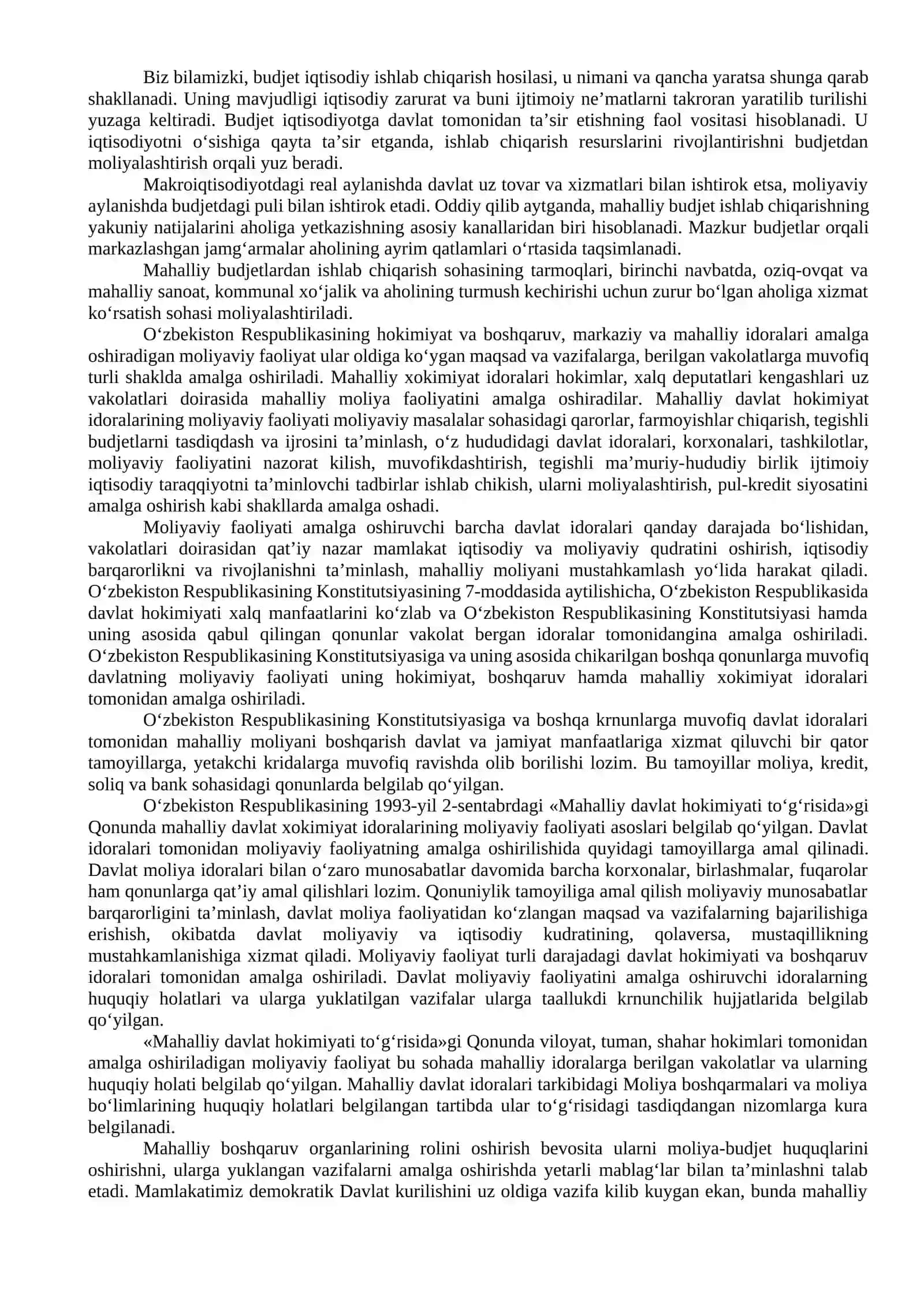 Mahalliy budjetlar va budjetlararo munosabatlar 2