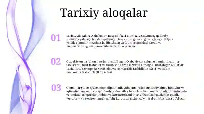 O'Zbekiston Va Jahon Hamjamiyati 2