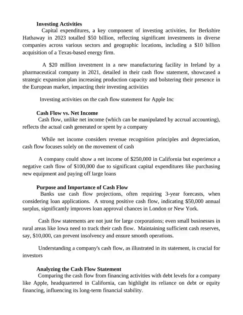 Cash flow statements 2