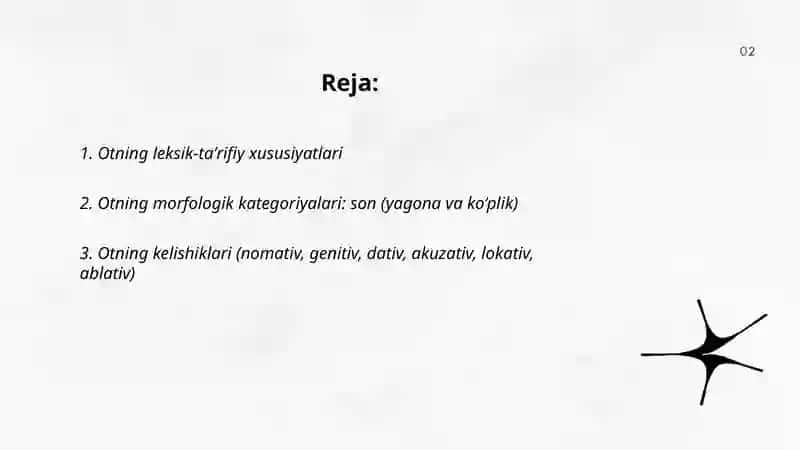 Otning leksik-grammatik xususiyatlari 2