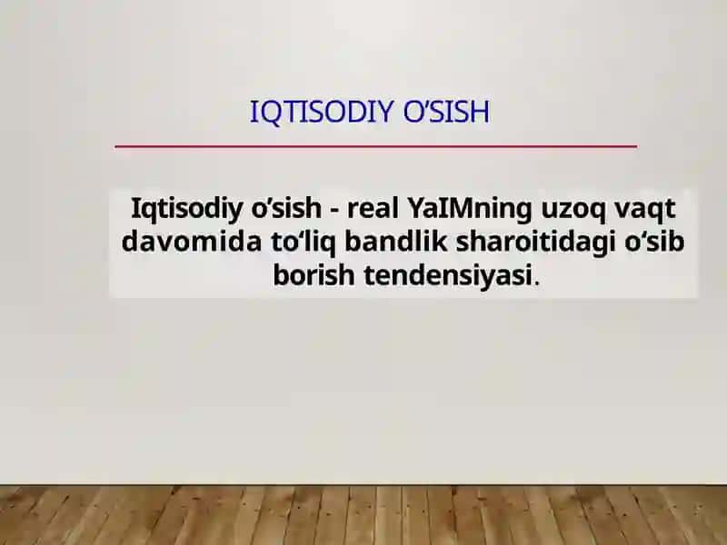 Iqtisodiyo’sish 2