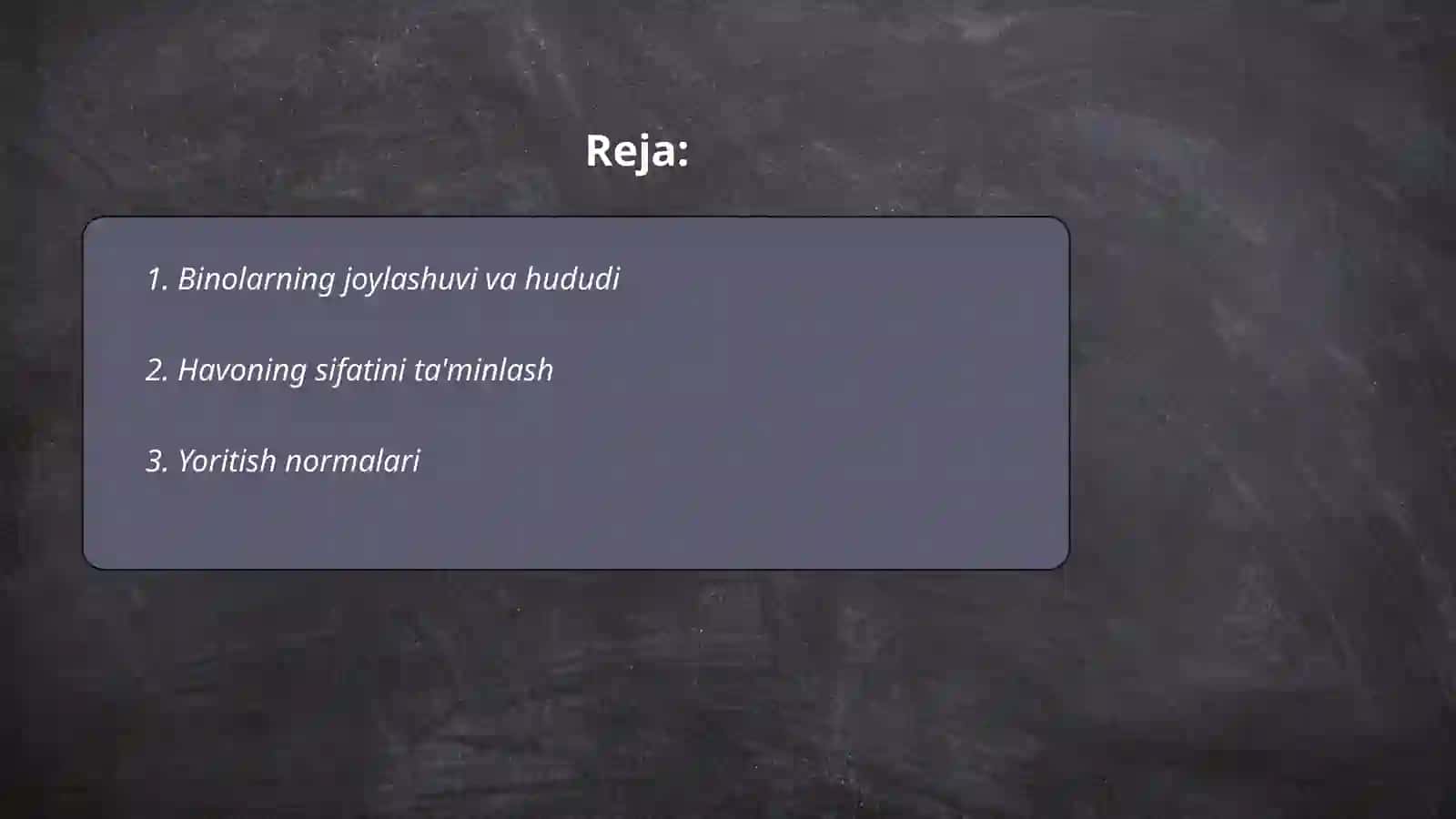 Tibbiyot muassasalariga qo'yiladigan gigiyenik talab 2