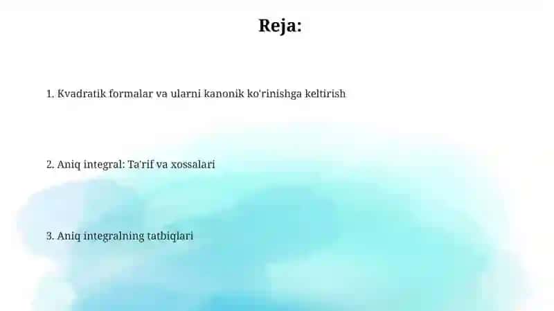 Aniq integral 2