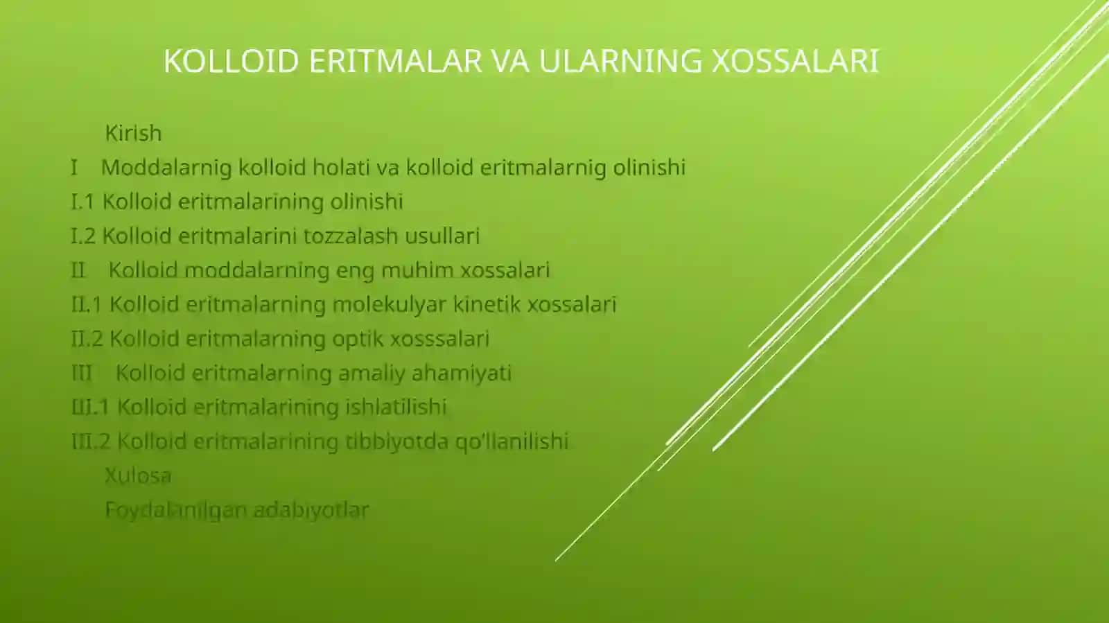 Kolloideritmalarning xossalari 2