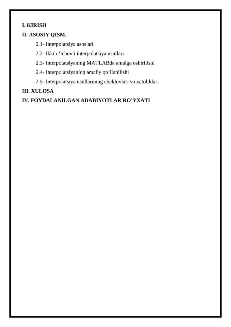 Ikki o'lchovli funksiyalar qiymatlarini interfaolyatsiyalash 2