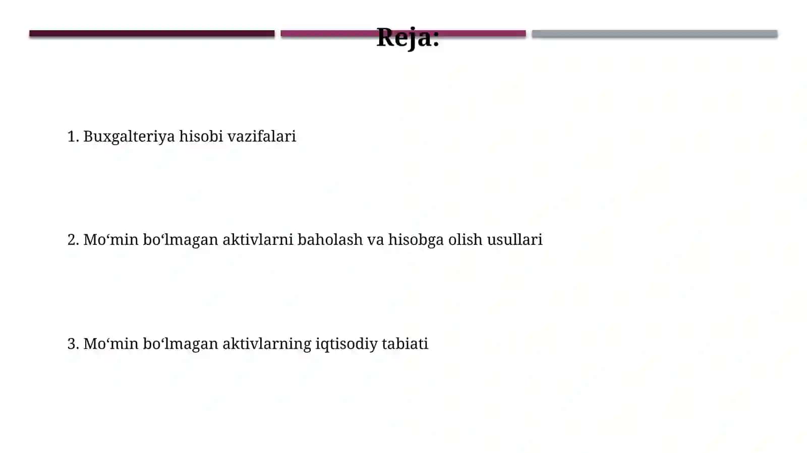 Nomoddiy aktivlarning iqtisodiy mohiyati va hisobning vazifalari 2