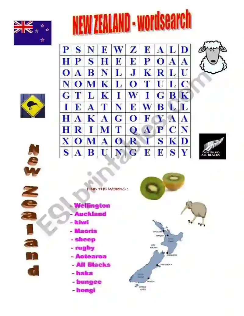 Activities about New Zealand 2